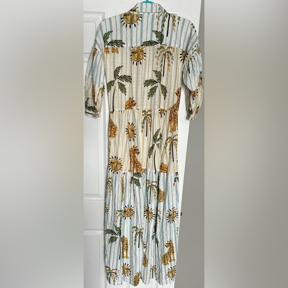 ‼️RARE‼️🎸ANTHROPOLOGIE🎸🔥NWT🔥Carolita Printed Tiered Shirt Dress (Artist Ed.)—XS - Picture 10 of 12